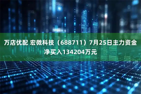 万店优配 宏微科技（688711）7月25日主力资金净买入134204万元