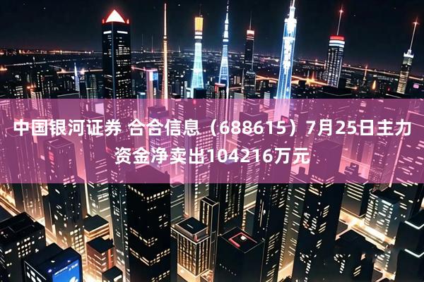 中国银河证券 合合信息（688615）7月25日主力资金净卖出104216万元